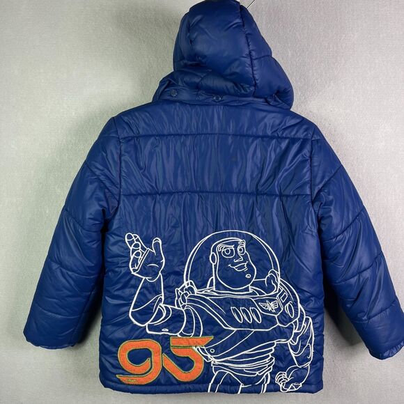 Toy Story  Buzz Lightyear Puffer Jacket Boy L 10-12  Star Command Disney Store - Picture 1 of 16
